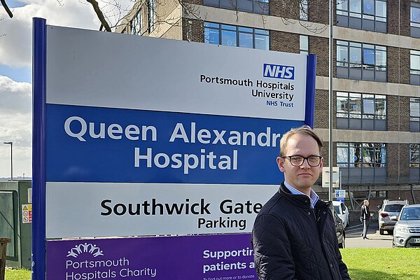 Charlie at Queen Alexandra Hospital
